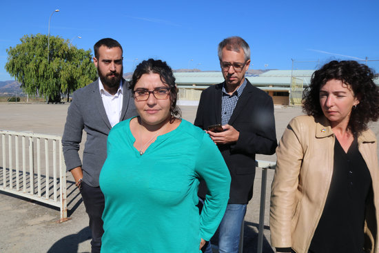 Eva Pous and the other lawyers of the CDR activists accused of terrorism outside the Soto del Real prison (by Roger Pi de Cabanyes)